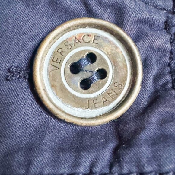 Versace Jeans Navy Blue Cotton Casual Jacket L - Picture 12 of 16